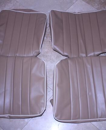 1959-61 Caramel Walk Thru Front Seat Covers For Mango & Sea Gull Gray Bus