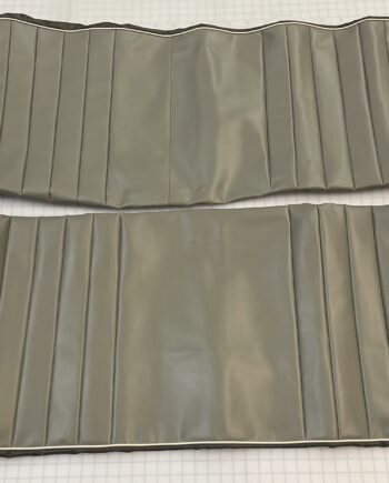 1961 Deluxe Blue Gray & Dark Gray Humpback Bench Front Seat Covers RHD