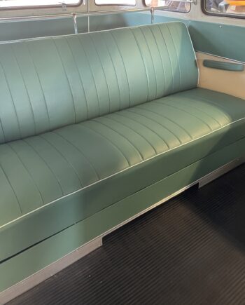 1961-63 Deluxe Como Green Rear Seat Covers For Turkis & Blue White Bus